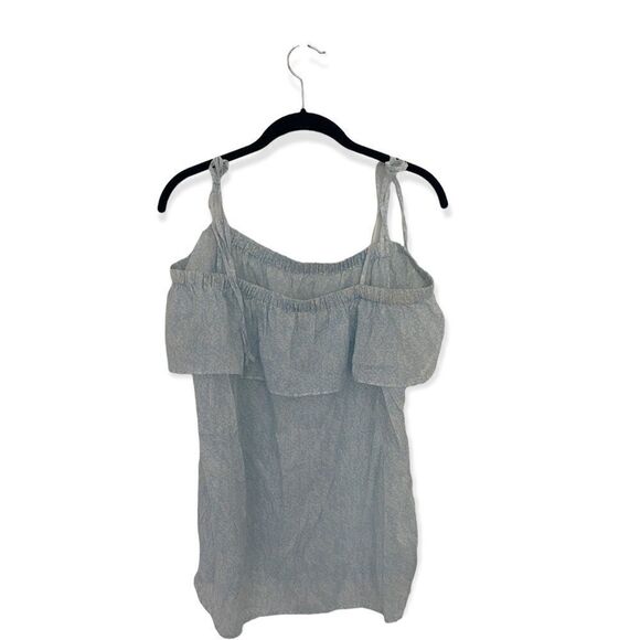 TWO BY VINCE CAMUTO Size L Light Blue Print Off the shoulder top - Picture 2 of 6